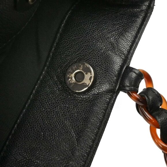 Chanel Black Calfskin Tote Chain Handbag XX40141 - Picture 5 of 10